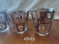 Vintage Georges BRIARD Scotch Bourbon Set of 6 Double Old Fashioned Glasses