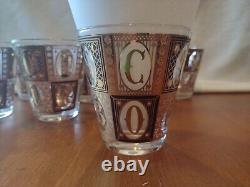 Vintage Georges BRIARD Scotch Bourbon Set of 6 Double Old Fashioned Glasses