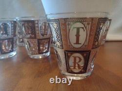 Vintage Georges BRIARD Scotch Bourbon Set of 6 Double Old Fashioned Glasses