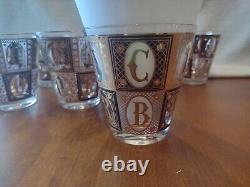 Vintage Georges BRIARD Scotch Bourbon Set of 6 Double Old Fashioned Glasses