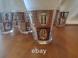 Vintage Georges BRIARD Scotch Bourbon Set of 6 Double Old Fashioned Glasses