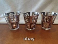 Vintage Georges BRIARD Scotch Bourbon Set of 6 Double Old Fashioned Glasses