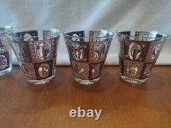 Vintage Georges BRIARD Scotch Bourbon Set of 6 Double Old Fashioned Glasses