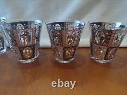 Vintage Georges BRIARD Scotch Bourbon Set of 6 Double Old Fashioned Glasses