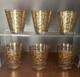 Vintage Georges Briard Spanish Gold Double Old Fashioned Slant Glasses Set Of 6