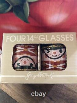 Vintage Georges Briard Toy Soldier Set 4 Double Old Fashioned Glasses 14oz w Box