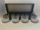 Vintage Gucci Crystal Double Old Fashioned Glasses in Box Set of 4 Barware RARE