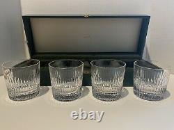 Vintage Gucci Crystal Double Old Fashioned Glasses in Box Set of 4 Barware RARE