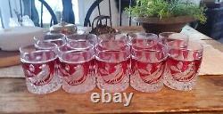Vintage Hofbauer Byrdes Collection The Ruby Glass Double Old Fashioned Set, 10