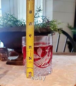 Vintage Hofbauer Byrdes Collection The Ruby Glass Double Old Fashioned Set, 10