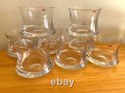 Vintage Iittala Romantica Double Old-Fashioned Glasses by Tapio Wirkkala Set 8
