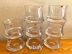 Vintage Iittala Romantica Double Old-Fashioned Glasses by Tapio Wirkkala Set 8