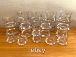 Vintage Iittala Romantica Double Old-Fashioned Glasses by Tapio Wirkkala Set 8