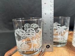 Vintage L Mauri African Safari Old Fashioned Glasses Set of 4