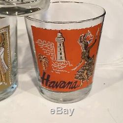 Vintage Libbey International Cities of the World Double Old Fashioned Glasses