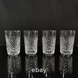 Vintage Lot Of 4 Waterford ALANA 12 oz DOUBLE OLD FASHIONED Crystal 5 Tall