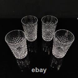 Vintage Lot Of 4 Waterford ALANA 12 oz DOUBLE OLD FASHIONED Crystal 5 Tall