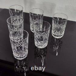Vintage Lot Of 6 Waterford Lismore Tall Old Fashioned Crystal Tumbler 4.5'