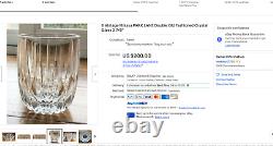 Vintage Mikasa Park Lane Double Old Fashioned Crystal Glass Set of 8