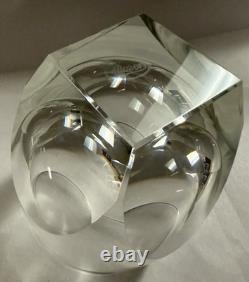 Vintage Moser Bar Old Fashioned Double Clear 4 1/4 Signed