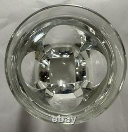 Vintage Moser Bar Old Fashioned Double Clear 4 1/4 Signed