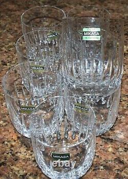 Vintage NEW Mikasa Plaza Suite 8 Double Old Fashioned/Whiskey GLASSES W. GERMANY