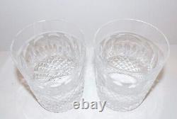 Vintage Pair Of Waterford Crystal Colleen 4 3/8 Double Old Fashioned Glasses