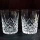 Vintage Pair Waterford Crystal Lismore Pattern Double Old Fashioned Glasses (2)