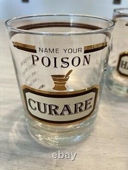 Vintage Retro Name Your Poison Glasses Double old fashioned Whiskey Cora Cera