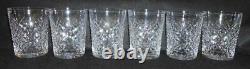 Vintage Set 6 Waterford Crystal Alana Double Old Fashioned Tumbler Glass