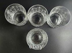 Vintage Set of 4- Webb Thomas Double Old Fashioned Glasses 3 5/8 Tall