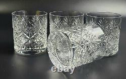 Vintage Set of 4- Webb Thomas Double Old Fashioned Glasses 3 5/8 Tall