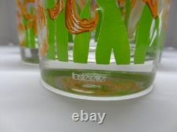 Vintage Set of 6 Tastesetter IRIS Rocks Glasses Double Old Fashioned Barware
