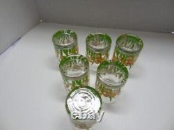 Vintage Set of 6 Tastesetter IRIS Rocks Glasses Double Old Fashioned Barware