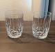Vintage Waterford Crystal Kildare TWO 12 Oz Flat Tumblers Barrel Shape 4-1/2