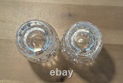Vintage Waterford Crystal Kildare TWO 12 Oz Flat Tumblers Barrel Shape 4-1/2