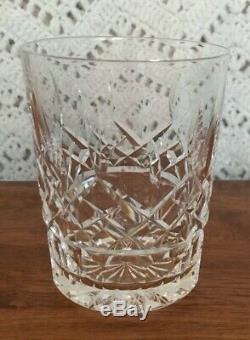 Vintage Waterford Lismore Crystal Double Old Fashioned Tumblers4.5''H 3.5''W