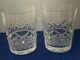 Vintage Waterford Lismore Double Old Fashioned 12 oz. Marked Lot of 2