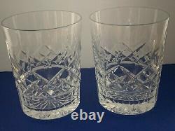 Vintage Waterford Lismore Double Old Fashioned 12 oz. Marked Lot of 2