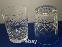 Vintage Waterford Lismore Double Old Fashioned 12 oz. Marked Lot of 2