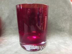 Vintage Williams Sonoma Red Bar double Old Fashioned Glass Tumbler Lot of 8
