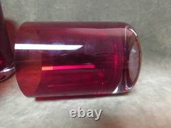 Vintage Williams Sonoma Red Bar double Old Fashioned Glass Tumbler Lot of 8