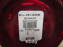 Vintage Williams Sonoma Red Bar double Old Fashioned Glass Tumbler Lot of 8