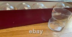 Vtg 1960s Iittala glass TUMBLER SET lot crystal mcm double old fashioned Box NOS