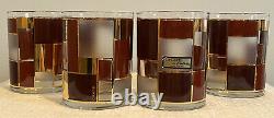 Vtg 6 Culver Tyrol 22K Gold Double Old Fashioned Glasses Gorgeous Rare