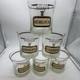Vtg Cera Name Your Poison Double Old Fashioned Glasses (6) Mid Century Modern