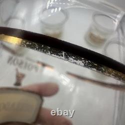 Vtg Cera Name Your Poison Double Old Fashioned Glasses (6) Mid Century Modern