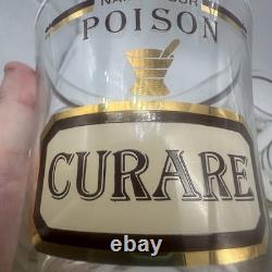 Vtg Cera Name Your Poison Double Old Fashioned Glasses (6) Mid Century Modern