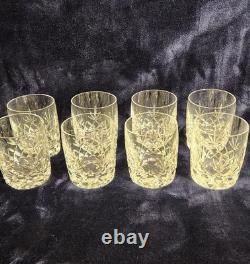Vtg Lenox Crystal Charleston Double Old Fashioned Rock Whiskey Glasses USA 8 Pcs