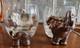 Vtg Lot 2 x Arthur Court Safari Elephant Double Old-Fashioned Roly-Poly Glasses